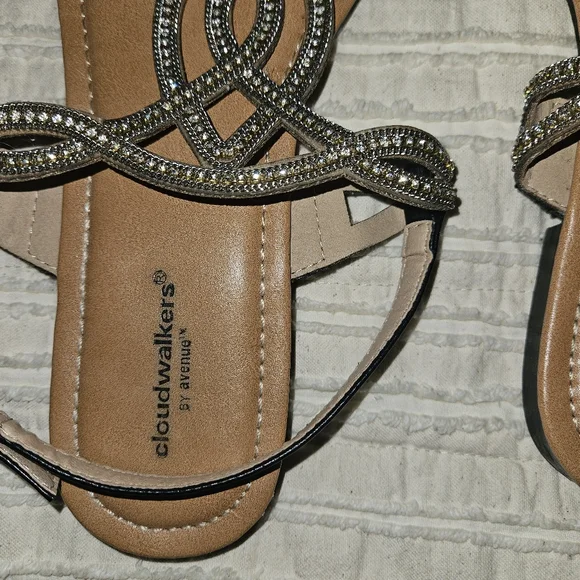Cloudwalkers Bling Sandals Black 11W - Picture 5 of 7